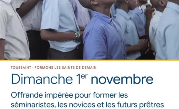 Offrande inpérée pour forme les séminaristes, les novices et les futurs prêtres
